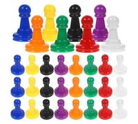 Yardwe 48Pcs Game Pawns: Plastic Board Game Pieces - Board Chess Token Pieces - Tabletop Playing Markers for Family Gathering Parties Camping