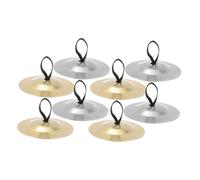 Yardwe 4pair Mini Drum Cymbals for Belly Dancing Adults Brass Finger Zills Musical Instrument for Dance Parties and Practice