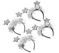 Yardwe 4pcs 2027 New Year Headbands with Glitter Star, Festive Hair Accessories for Men and Women, Secure Fit and Uplifts Holiday Ambiance, for Family Reunions and Party