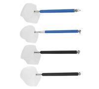 Yardwe 4PCS Adjustable Telescopic Aquarium Fish Net Set with Stainless Steel Handle Small Fine Mesh Fish Tank Skimming Net for Shrimp Catching and Tank Cleaning Suitable for Freshwater