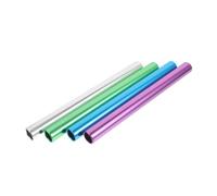 Yardwe 4pcs Aluminum Alloy Relay Baton for Track Field Lightweight Weather Resistant Sprint Sticks in Blue Silver Green Purple Precision Engineered for Stable Energy Transfer for Students
