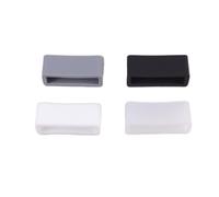Yardwe 4pcs Bezel Activity Ring Replacement Silicone Watch | Bright Color Design, 22mm Strap Accessory Pack, Four Pieces Included, White Black Grey