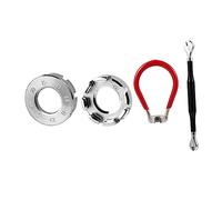 Yardwe 4Pcs Bike Wrench with Handles Curved Design for Spoke Tension Adjustment Cycling Rim Correction Tool Kit for Mountain and Road Bike Maintenance