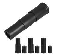 Yardwe 4pcs Black Plastic Office Chair Cylinder Covers Three-Section Design, Telescoping Gas Lift Dust Protection, Easy Installation and Versatile Use for Office Chairs