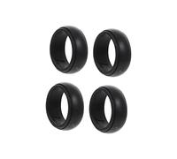 Yardwe 4Pcs Black Silicone Sports Finger Rings for Exercise Protective Wedding Ring Alternative Flexible and Comfortable Gym Accessories for Weight Lifting and Outdoor Activities