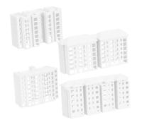 Yardwe 4Pcs Building Models Residential Building Miniature for DIY Table Landscape Decoration Realistic Plastic Architecture Models for Micro Scenery and Model Making