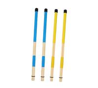 Yardwe 4pcs Bundles Wooden Drum Brush Wood Drumstick for Percussion Instrument Drumset Accessories for Gifts for Drummers Random Color