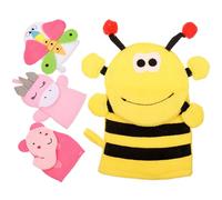 Yardwe 4pcs Cartoon Bathing Gloves, Composite Cotton Washcloths with Unique Shape Design, Easy to Carry and Remove Oil, Suitable for Neck and Face During Shower Or Bath Mixed Style