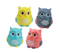 Yardwe 4pcs Cartoon Owl Coasting Car for Press Driven Educational for Boys Fun Animal Design Enhances Parent Interaction Promotes Eye Hand Coordination
