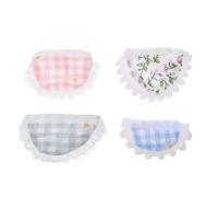 Yardwe 4pcs Christmas Small Pet Bandanas Bibs for Hamsters Parrots Guinea Pigs and Rabbits, Polyester Material with Festive Design, Easy Maintenance and Versatile Use for Christmas