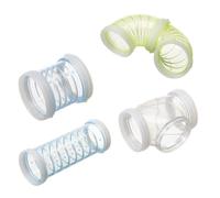 Yardwe 4pcs DIY Labyrinth Maze Pipes Pet Plaything for Hamster Multi Chamber Hide Guinea Pig Toy Tunnels Hamster Boredom Breaker Random Color