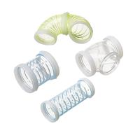 Yardwe 4pcs Diy Maze Pipes for Hamster Toys Guinea Pig Boredom Breaker Pet Tunnel Toys Guinea Pig Cage Accessories Random Color