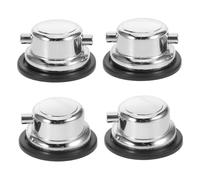 Yardwe 4pcs Double End Snare Drum Lugs Metal Replacement Parts Silver Hardware Accessory with Dual-use Design for Stable Performance and Enhanced Tone