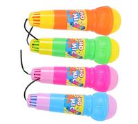 Yardwe 4pcs Echo Microphone Toy Plastic Lightweight Microphone Playthings for Boys and Girls Party Singing Fun Activity
