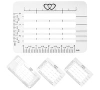 Yardwe 4pcs Envelope Addressing Stencil Translucent Writing Guide Template for Envelope Letter Practice Reusable with Straight Line Alignment