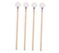 Yardwe 4pcs Felt Drum Hammer with Wooden Handle Professional Mallets for Percussion Instruments for Concerts Band Rehearsals and Versatile Music Styles