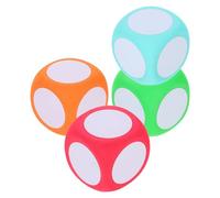 Yardwe 4pcs Foam Blocks Dry Erase Dice, 6cm Eva Cube Set for Classroom Teaching, Lightweight Easy-to-grip Educational Dry Erase Blocks for Math Games
