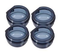 Yardwe 4pcs Gas Stove Knob Safety Covers Plastic Protective Guard for Gas Ranges and Stoves Oven and Hob Button Protection Easy Installation and Cleaning