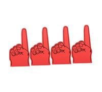 Yardwe 4pcs Giant Eva Foam Fingers Lightweight Sports Foam Hands for Cheerleading Team Outdoor Games Party Accessories