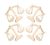 Yardwe 4pcs Gold-plated Justice Scale Pins Lapel Brooches for Men’s Wedding Suits and Lawyer Jackets, Unisex Collar Accessories Symbolizing Fairness and Legal Profession