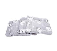 Yardwe 4pcs Guinea Pig Blanket and Hamster Sleep Pad Set Soft Wool Bedding Mat Warm Cage Liners Small Pet Supplies Grey Bear Head s Size for Small Animals