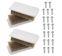 Yardwe 4pcs Guinea Pig Cage Cleaning Brush with Mini and Screw Accessories, Plastic Small Animal Supply for Gentle Cleaning and Enrichment in Pet Shops and Small Animal Stores