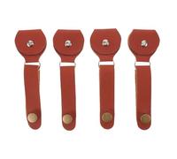 Yardwe 4pcs Guitar Strap Kit with Plectrum Case Headstock Tie Sturdy Pu Leather for Acoustic Electric Instruments
