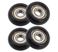Yardwe 4pcs Gym Replacement Wheels Φ32*φ8*12l Plastic Caster Rollers for Fitness Equipment, Exercise Machine Parts Compatible with Abdominal Wheel Ab Roller and Treadmill Attachments