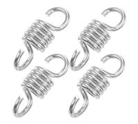 Yardwe 4pcs Heavy Duty Porch Swing Springs High Strength Suspension Hangers for Hammock Chairs Weatherproof Ceiling Mount for Indoor and Outdoor Use Silver Finish
