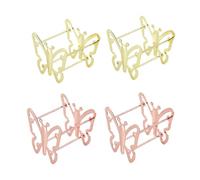 Yardwe 4pcs Lightweight Hollow Design Makeup Sponge Holder Powder Puff Rack Creative Lovely Carbon Steel Egg Rack Organiser for Cosmetic Storage