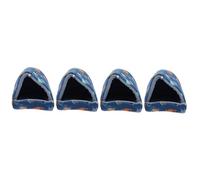 Yardwe 4pcs Luxury Small Pet Cage Accessory Hamster House Bed Cave Nest Hideout Stylish Design for Guinea Pigs