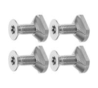 Yardwe 4pcs M8 Fin Box Screw Nut Set with Washers Stainless Steel | Rust-resistant Metal Hardware, Includes Flat Washers and Thumb Screw, Suitable for Longboard Fin and Strong Wave