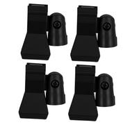Yardwe 4pcs Mic Clips for Stands, Re20 Microphone Compatible Universal Mic Clip Holder with Copper Thread, Firm Stable Hold for Live Performances and Audio Setups