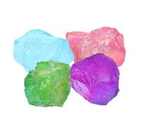 Yardwe 4pcs Mixed Color Electroplated Diffuser Stones for Fish Tank Pot Decoration Unique Natural Crystals with Cultural Significance Vibrant Aesthetic for Home Decor