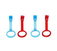 Yardwe 4pcs Nursery Bed Stand Rings Boy Girl Practicing Standing Walking Training Hanging Ring Learning Standing Pull Zip Ties Crib Pull