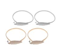 Yardwe 4pcs Peacocks Curtain Holdbacks Adjustable Alloy Curtain Buckles Decorative Tiebacks for Practical Window Binding Straps Suitable for Bathroom and Kitchen