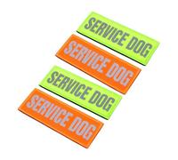 Yardwe 4pcs Puppy Harness Patches Puppy Accessories for Dog Patch Service Animal Patch Name Dog Reflective Tag Funny Assistance Engraved Harnesses Collars Embroidered Large Service Nylon