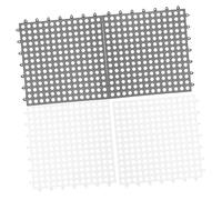 Yardwe 4pcs Rabbit Floor Mats Holes Reusable Plastic Bunny Cage Foot Cushions for Small Animal Cages Guinea Pig Accessories White and Grey