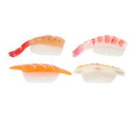 Yardwe 4Pcs Realistic Fake Sushi Models for Decoration Adorable Imitated Food Props for Photography and Kitchen Displays