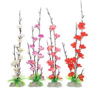 Yardwe 4PCS Sashimi Decorative Flowers - Artificial Sushi Plate Decoration | Suitable for sushi, sashimi, serving plates, restaurants, home use, and Japanese food presentation.