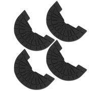Yardwe 4pcs Shoe Repair Soles Rubber Shoe Sole Pads 4mm Thick Black Self-Adhesive Skid Resistant and Heels DIY Outdoor Activities