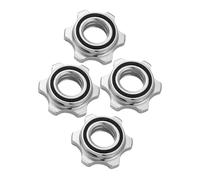 Yardwe 4Pcs Slip Barbell Nut Collars for Secure Weightlifting Durable Screw Fixing Nuts for Dumbbells and Barbells Accessories for Stability and Performance