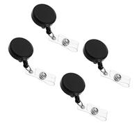 Yardwe 4pcs Sublimation Retractable Badge Holder Lightweight Plastic Card Holders with Stylish Photo Frame Design for Office Staff and Doctors