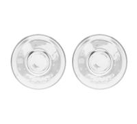 Yardwe 4Pcs Tea Glass Saucers Round Clear Glass Saucers Coffee Mug Snack Storage Plate Dishes for Servicing Cookies, Coffee, Tea Cups