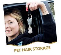 Yardwe 4pcs Transparent Dog Hair Holder Keychain Pet Hair Storage Capsule for Emotional Keepsake Display Bag Charm for Keys and Backpacks Heartfelt Memorial Tribute for Dog Lovers