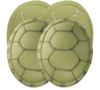 Yardwe 4PCS Turtle Shell Costume Halloween Cosplay Costume EVA Tortoise Dress Up Performance Photo Props for Boys Girls, Green