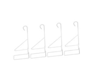 Yardwe 4pcs Wrought Iron Planter Hangers with Versatile Hanging Options and Space Optimization, Decorative Hanging Hooks for Outdoor Solar Lanterns and Wind Chimes, for Garden and Patio