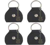 Yardwe 4sets Guitar Pick Holder Keychain Lightweight Storage Organizer for Guitar Picks for Musicians and Includes Antique Bronze 4pcs*4