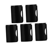 Yardwe 5 Pcs Mini Maracas Ukulele Sand Shaker Portable Rhythm Shakers with Unique Design Lightweight Black Plastic and Metal Finger Percussion Instruments for Outdoor Performances