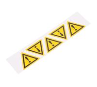 Yardwe 5 Pcs Warning Sign Sticker Exclamation Mark Warning Sign Self Adhesive Pp Material Yellow Black Simple Look Design Eye-catching Design for Dangerous Area